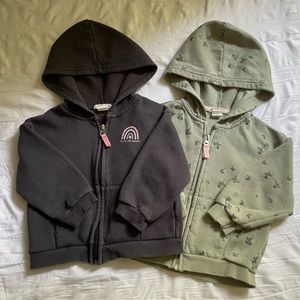 H&M Basics Set of 2 Toddler Girl Hoodies, Size 2-4 Years